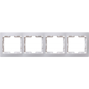 РВ-4-КБ Рамка 4местн. верт. КВАРТА (белый) EMK41-K01-DM