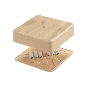 Коробка распаячная КР 100х100х29 ОП сосна IP40, инд. штрихкод SQ1401-0407