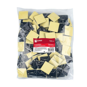 Площадка самоклеящаяся (30х30мм.) черная (100шт.) plc-30x30-b