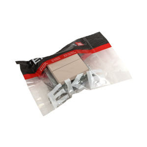 Механизм выключателя, двухклавишный, проходной, кремовый Эпика EKF UP1-SWI-21