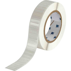 brd116407, THT-199-498-3 этикетки, материал B-498, белая перемещаемая виниловая ткань,, размер 26.66х6.35мм, 1 шт. в ряду,  3 000 шт. в рул.