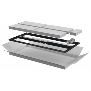 Дверь перфор. двустворч. для шкафа LINEA N 24U 600мм чер LN05-24U6X-D2P