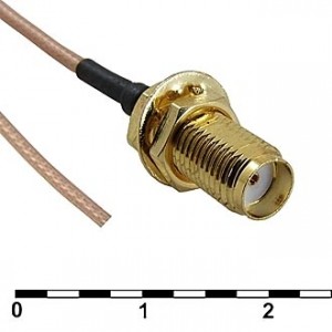 END/SMA-J 13CM, Разъем высокочастотный, кабельная сборка SMA гнездо на кабеле RG178, длина 13 см