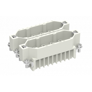 Вилочная контактная вставка SD-050-MC, Вилочная контактная вставка, обжимная фиксация, 50 полюсов + PE, типоразмер 32A, 250V, 10A, (обжимные контакты поставляются отдельно)