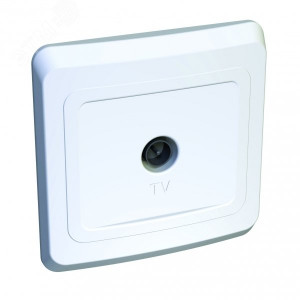 Розетка телевизионная оконечная TV 1-м СП Этюд бел. SE TVC-002B