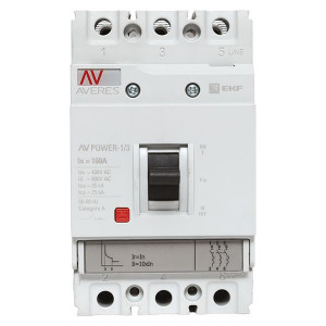 Выключатель автоматический 3п 160А 35кА AV POWER-1/3 TR AVERES mccb-13-160-TR-av