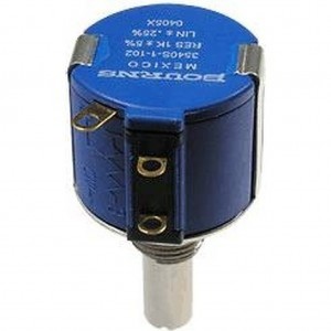 3540S-1-203L, Потенциометр 20кОм 2Вт линейный, вал 6.34мм