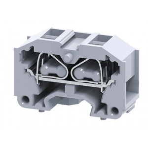 Проходная клемма (MINI) CM2.5S2, Проходная клемма, MINI, боковой подвод кабеля, 4 точки подключения, тип фиксации провода: пружинный, номинальное сечение: 2,5 мм кв., 24A, 500V, ширина: 10 мм, цвет: серый, тип монтажа: на панель