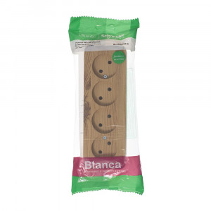 Розетка 4-м ОП Blanca 16А IP20 250В без заземл. без защ. шторок с изолир. пластиной ясень SE BLNRA000415