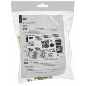 TEKFOR Шина PE земля неизолированная на универсальном держателе 8х12-14-Ж IEK TF-NN20-14-DL-K05