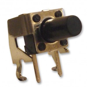 SKHHNHA010, Кнопка тактильная 6Х6мм, горизонтальная, черная h=13.3мм 0.98N 0.05А 12В 500000 циклов монтаж в отверстие