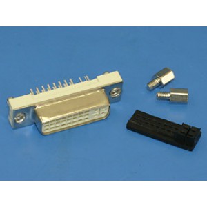 DVI-D-29F, Разъем DVI 29 контактов, гнездо на плату