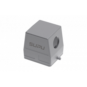 Крышка разъема S32B-SE-2B-PG29, Крышка разъема на кабель, типоразмер 32B, без уплотнителя, 1 отверстие с резьбой для кабельных вводов PG29, с боковым расположением, без защелки (упоры под одну защелку), материал корпуса: алюминиевый сплав