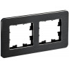 BRITE Рамка 2-мест. РУ-2-1-Бр металл черн. RE AL BR-M22-M-21-K02