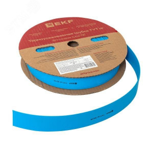 Термоусаживаемая трубка ТУТ нг 30/15 синяя рулон PROxima tut-30-g