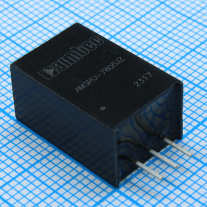 AMSRU-7805JZ, Преобразователь DC/DC, 5Вт, без гальванической развязки, вход 9…90В, выход 5В/0.5А, КПД 87%, максимальная емкостная нагрузка не более 100мкФ, SIP3, прямые выводы, 17.5x9x11,5мм, -40…+85°С