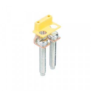 Соединительная перемычка IVB WKN 6TK-2, Соединительная перемычка, 2 полюса, изолированная, винтовая, для клемм: WKN 6 TK... цвет: желтый