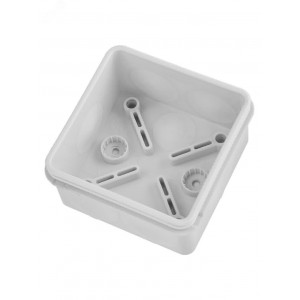 Распаячная коробка двухкомпонентная ОП 70х70х40 мм IP66 6 вх. серая инд. штрихкод TDM SQ1401-2511