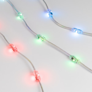 Модуль управляемый SPI-F2-D11 12V RGB (0.65W, IP66, 360 deg) 036775, Управляемый светодиодный модуль SPI, RGB, микросхема DP1903, напряжение 12 В, мощность 0.65 Вт, 2 светодиода SMD 3535, угол излучения 360°. Создание медиафасадов, 20 шт на проводе, расстояние между центрами модулей 105 мм, длина провода между модулями 75