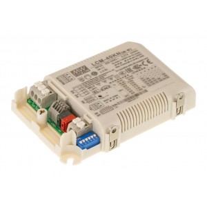 LCM-40KN, AC-DC, 42Вт, стабилизатор тока, вход 180…295В AC, 47…63Гц /254…417В DC, выход 350…1050мA/2…100В, ККМ, изоляция 3750В AC, в кожухе 123.5х81.5х23мм, -30…+60°С, KNX