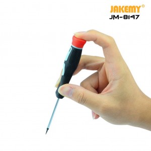 JM-8147 S2,5, Отвертка-шлиц из стали S2, противоскользящая ручка, вращающийся хвост.