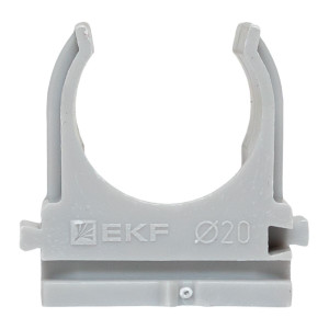 Крепеж-клипса для ручного монтажа d20 мм (100 шт) серая EKF-Plast