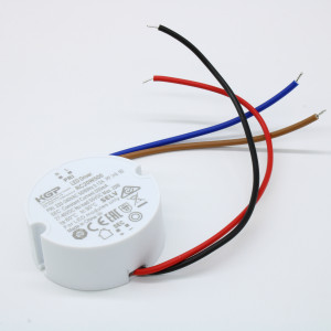 RC20W500, AC-DC, 20Вт, токовый выход, вход 198…264В AC, выход 500мА/27…40В, ККМ, в кожухе Ф50х21мм, -20…+60°С
