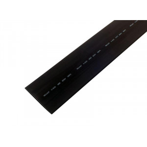 Трубка термоусадочная ТУТ нг 80,0/40,0 черная, термоусаживаемая трубка в метровой нарезке, не поддерживает горение