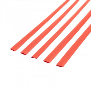 Трубка термоусадочная ТУТ нг 10,0/5,0 красная, термоусаживаемая трубка в метровой нарезке, не поддерживает горение