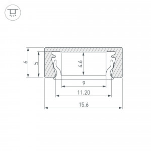 Профиль MIC-M-2000 ANOD 044541, Алюминиевый анодированный профиль для светодиодных лент и линеек. Габаритные размеры (LхWхH): 2000x15.6x6 мм. Ширина площадки для ленты 11,2 мм. Экраны, заглушки и другие аксессуары приобретаются отдельно. Цена за 1 метр.