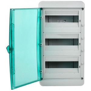 Корпус пластиковый КМПн-36 IP65 зел. прозр. дверь TEKFOR TF5-KP72-N-36-65-K03-K06