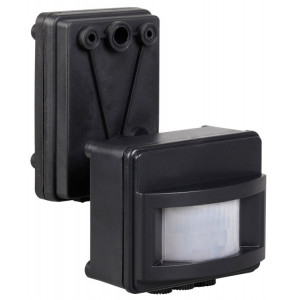 Датчик движения ДД 017 черный, макс. нагрузка 1100Вт, угол обзора 120град., дальность 12м, IP44, LDD13-017-1100-002