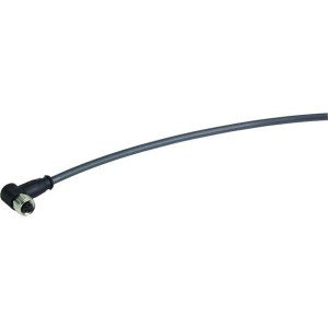21348300489005, Ethernet Cables / Networking Cables M8 3PIN FML RT ANGL SINGLE END 0.5M PUR