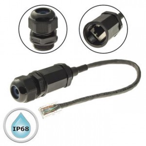 RJ45M20L25-6A, Разъем герметичный SZC RJ45M20L25-6A, 10BASE-T,100 BASE-T, 1000 BASE-T