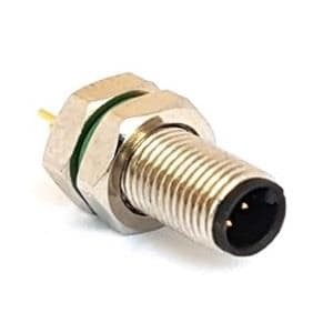 PXMBNI05RPM03AFL001, Цилиндрические метрические разъемы M5 Series Rear Panel Mount Conn