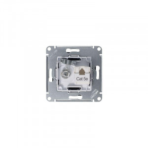 Розетка ATLASDESIGN двойная компьютерная+ТВ RJ45+TV категория 5E механизм грифель ATN000789