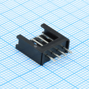 DS1070-08-4MV6B, Разъем штыревой однорядный на плату 4 контакта, шаг 2,54мм