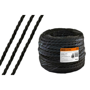 Ретро провод "Эко" 3х2,5 витой ГОСТ черный (50м) SQ2801-0134