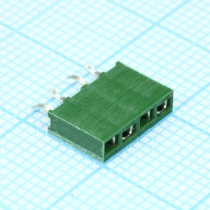 215297-4, Разъем на плату 4 контакта, шаг 2.54мм монтаж в отверстие лоток