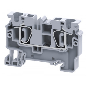Проходная клемма CX6, Проходная клемма, тип фиксации провода: пружинный, номинальное сечение: 6 мм кв., 41A, 1000V, ширина: 8 мм, цвет: серый, тип монтажа: DIN35