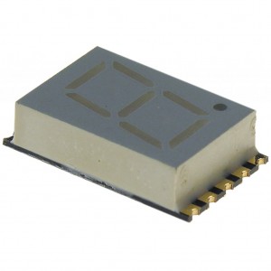 KCSA04-104, 1 разрядный сегментный индикатор smd 10,16мм/красный/640нм/4.7-18мкд/ОА