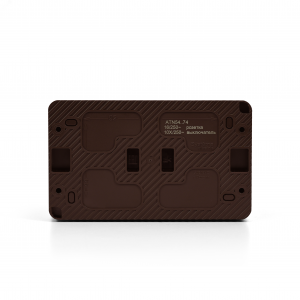 AtlasDesign PROFI IP54 О/У БЛОК: РОЗ. з/к со шт. 16А, ВЫКЛ.2-клав.10А, КОРИЧНЕВЫЙ ATN546074