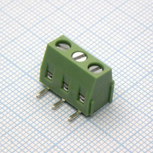 DG127R-5.0-03P-14-00A(H), Винтовой клеммный блок c рельефной обоймой, 3 контакта. Серия DG127R-5.0