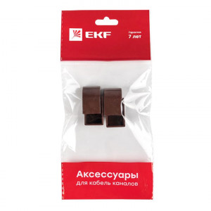 Заглушка (16х16) (4 шт) темное дерево EKF-Plast