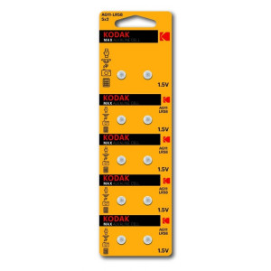 Батарейки Kodak AG11 (361) LR721, LR58 [KAG11-10] MAX Button Cell (100/1000/98000) (кр. 10шт) [Б0044716]