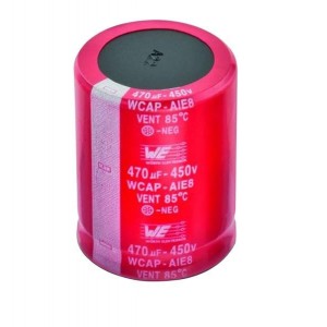 861220784007, Алюминиевые электролитические конденсаторы с жесткими выводами WCAP-AIE8 3300uF 63V 20% Snap In