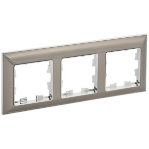 BRITE Рамка 3-мест. РУ-3-Бр хром/никель BR-M32-12-4-K23