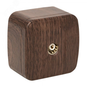 Розетка TV 1-местная ОП Минск 75Ом 5-862МГц т-мное дерево EKF