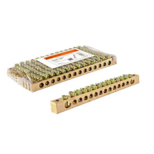 Шина "N" нулевая 6х9мм 14/2 (14групп/крепеж по краям) SQ0801-0003