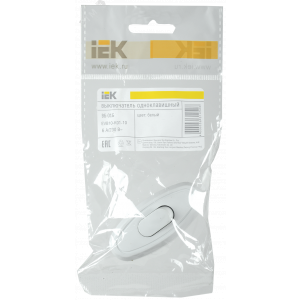 ВБ-01Б Выключатель одноклавишный разборный для бра, белый EVB10-K01-10